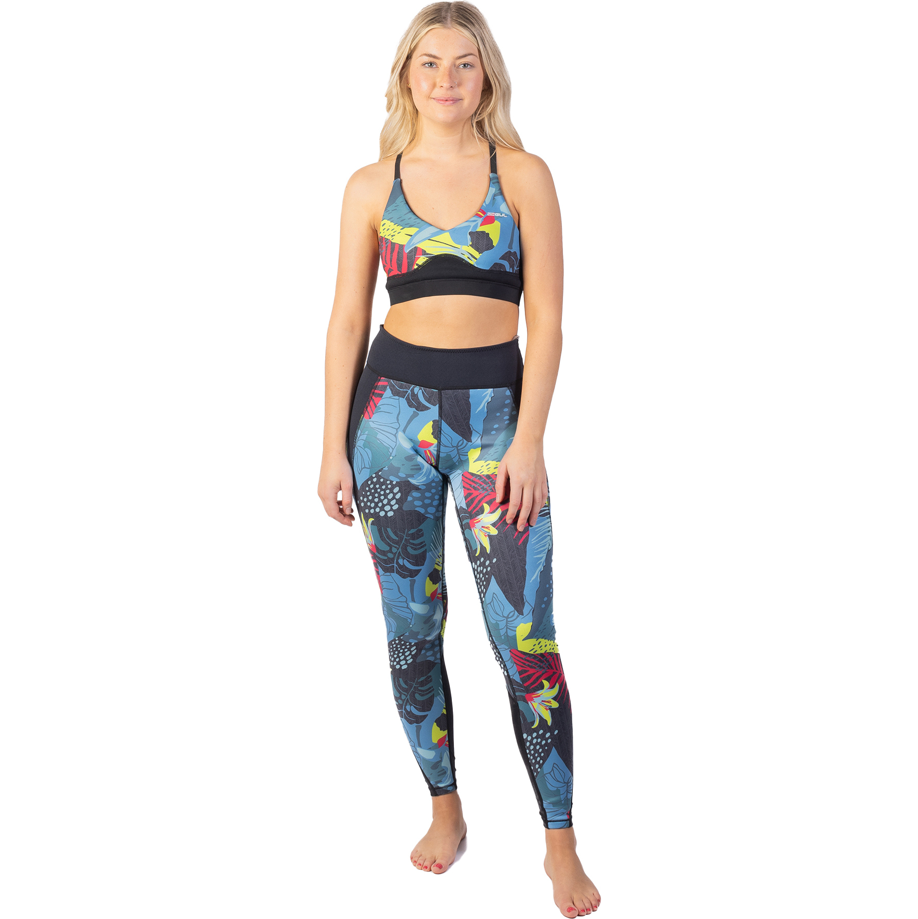 Gul Womens Luna7 SUP Bra LA0303-C1 - Tropical / Black